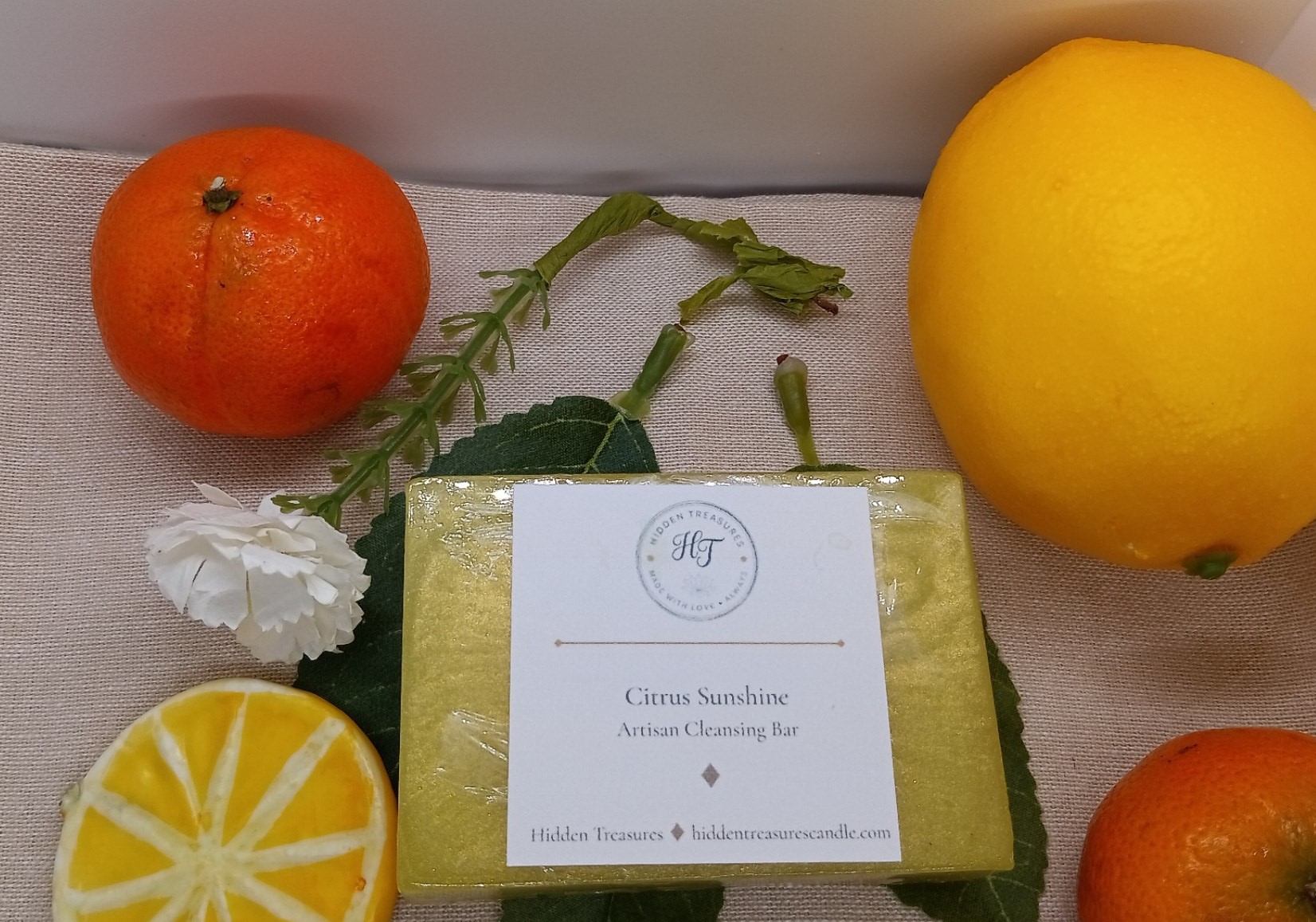 Citrus Sunshine Artisan Cleansing Bar by Hidden Treasures