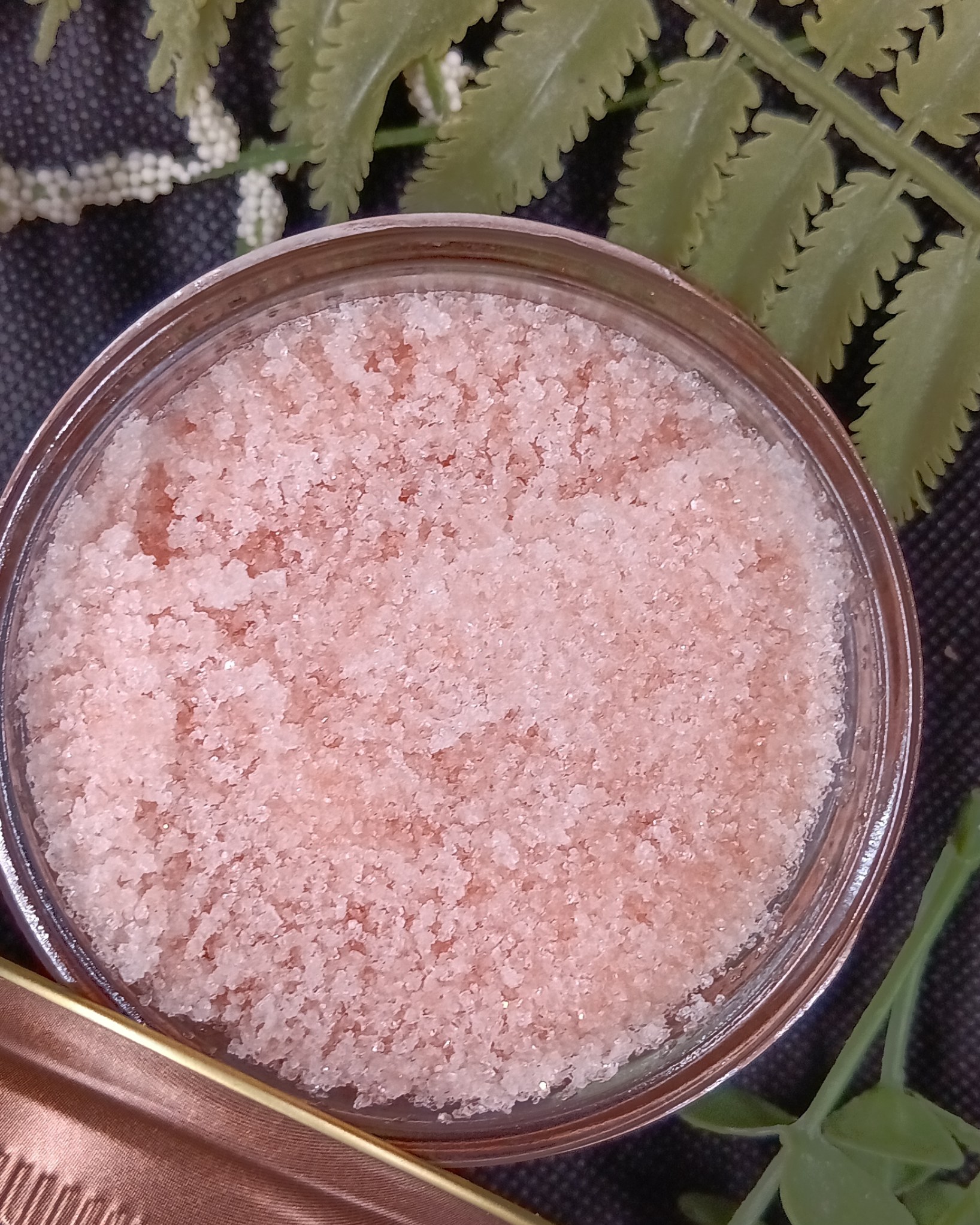 Nordic Night Sugar Scrub (open jar) by Hidden Treasures